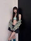 BASERANGE 25 Early Spring French Lace MUSIAL Bra/Panty Series BAS-BRMU-LA-SP25-UNDYED(TURQUOISE) UNDYED BRMU